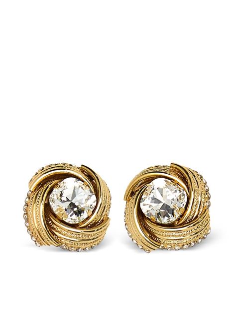 Gold-tone crystal-embellished earrings  Alessandra Rich - women